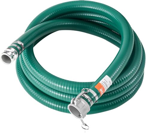 VEVOR Suction Hose, 2 in x 20 ft, with Camlock Connectors, and Aluminum Fittings, Fit Various Pumps, for Sewage Treatment, Water Transportation and More Agricultural Purposes in Saudi Arabia