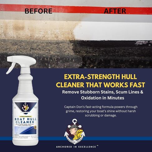 Captain Don's Boat Hull Cleaner-صيغة من الدرجة البحرية لإزالة بقعة المياه وتنظيف البقع من الألياف الزجاجية-لا بد من تنظيف القوارب in Saudi Arabia