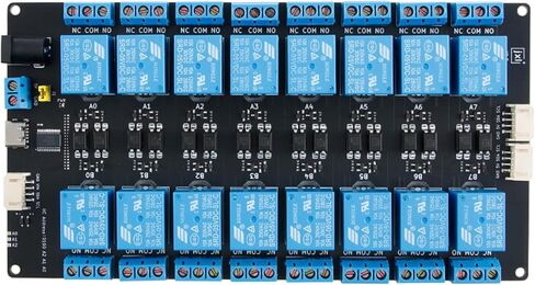 16 Channel Expandable Relay Module, 5V Power Supply, IIC Communication Opto-Isolated,Compatible with Arduino and Raspberry Pi in Saudi Arabia