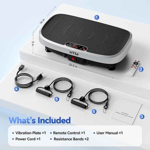 Vibration Plate Exercise Machine - 330lbs Weight Capacity, 120 Speed Levels, 5 Program Modes - Full Body Workout for Home Fitness, Toning & Wellness, LED Display, Low Noise Motor in Kuwait