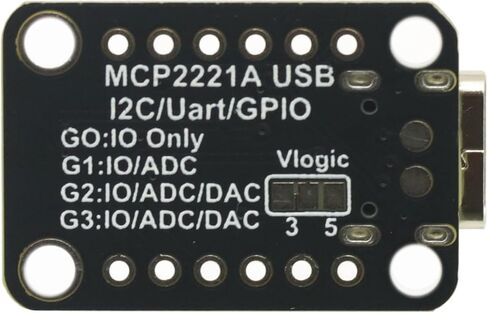 MCP2221A USB إلى GPIO ADC I2C وحدة التحويل النمطية من النوع C ، لوحة معالجة إشارة واجهة ، MCP2221A USB إلى GPIO ADC I2C in Saudi Arabia