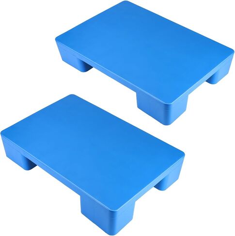 QWORK Plastic Pallet Waterproof Storage Pad, 23.6 x 15.8 x 4.7 Inches, 2 Pack Basement Pallet, Heavy Duty PP/PE Material with 660 lb Load Capacity in Saudi Arabia