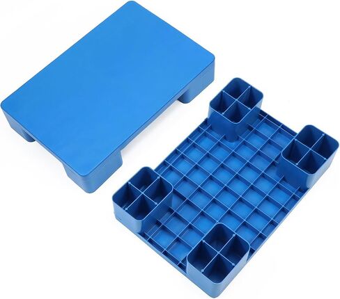 QWORK Plastic Pallet Waterproof Storage Pad, 23.6 x 15.8 x 4.7 Inches, 2 Pack Basement Pallet, Heavy Duty PP/PE Material with 660 lb Load Capacity in Saudi Arabia