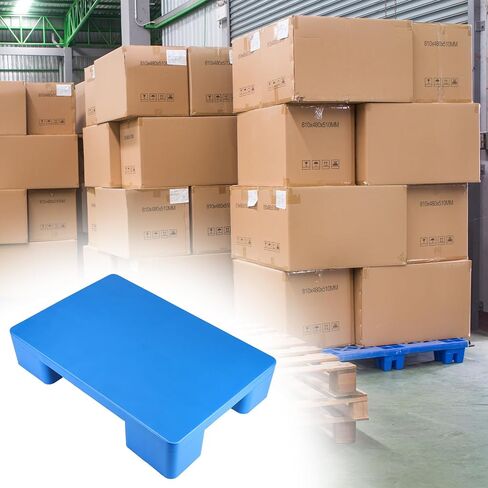 QWORK Plastic Pallet Waterproof Storage Pad, 23.6 x 15.8 x 4.7 Inches, 2 Pack Basement Pallet, Heavy Duty PP/PE Material with 660 lb Load Capacity in Saudi Arabia