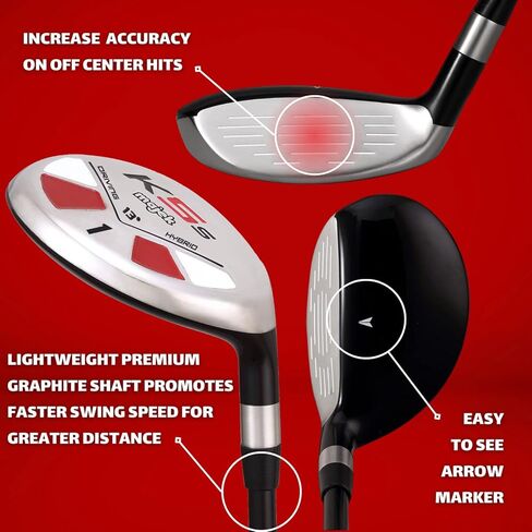 Majek Golf #1 Hybrid 13 Degree Driving Iron Regular Flex Graphite Right Handed Mens Standard Length Club Perfect for Long Golf Shots in Saudi Arabia