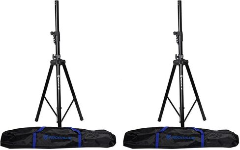 2 Rockville DJ PA Tripod Speaker Stands+Bags, Hydraulic Air Auto Lift RVSS4AB in Saudi Arabia
