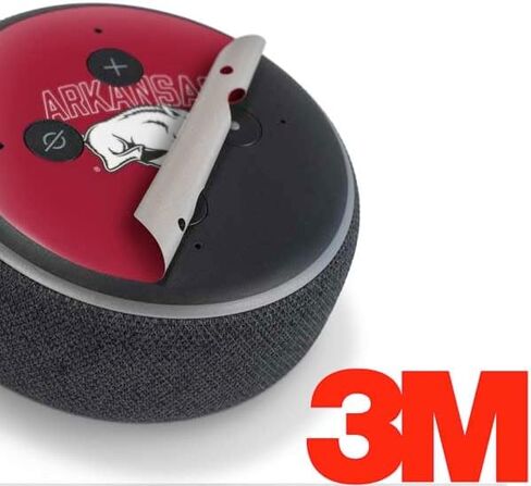 Skinit Decal Audio Skin Compatible with Amazon Echo Dot 3 - Officially Licensed University of Arkansas-Fayetteville Razorbacks Logo Design in Saudi Arabia
