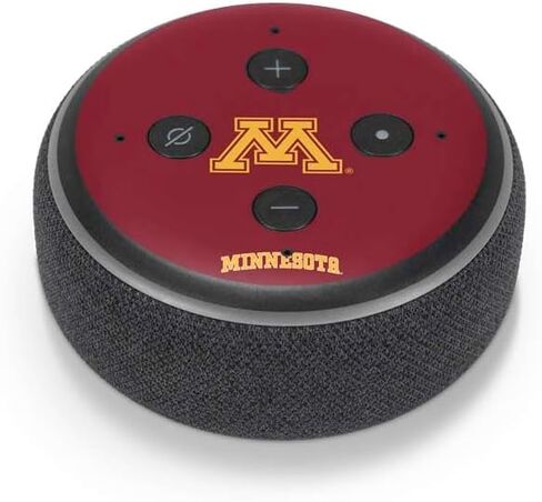 Skinit Decal Audio Skin Compatible with Amazon Echo Dot 3 - Officially Licensed University of Minnesota Collegiate Text Design in Saudi Arabia