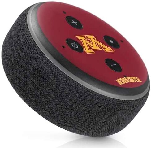 Skinit Decal Audio Skin Compatible with Amazon Echo Dot 3 - Officially Licensed University of Minnesota Collegiate Text Design in Saudi Arabia