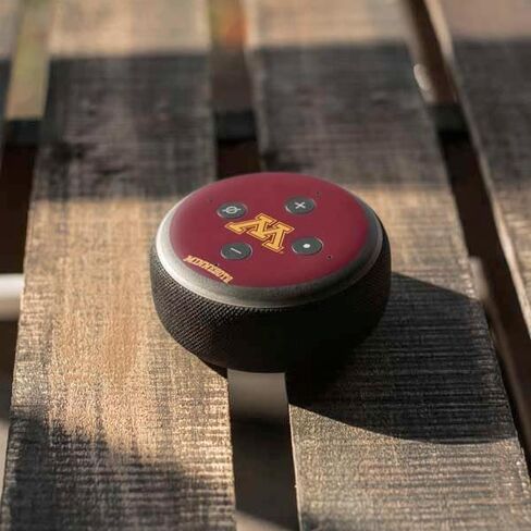 Skinit Decal Audio Skin Compatible with Amazon Echo Dot 3 - Officially Licensed University of Minnesota Collegiate Text Design in Saudi Arabia
