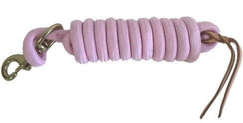 AJ Tack 9 Foot Nylon Lead Rope with Leather Popper Tan in Kuwait