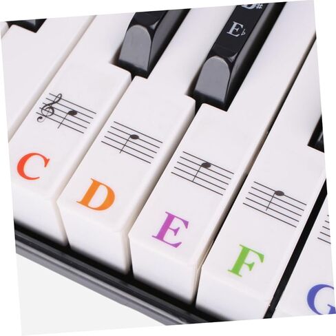 BESPORTBLE Piano Keyboard Stickers for 61/88 Keys Removable Decals Note Letters and Chord Chart for Beginners Easy to Apply Piano Accessories in Kuwait