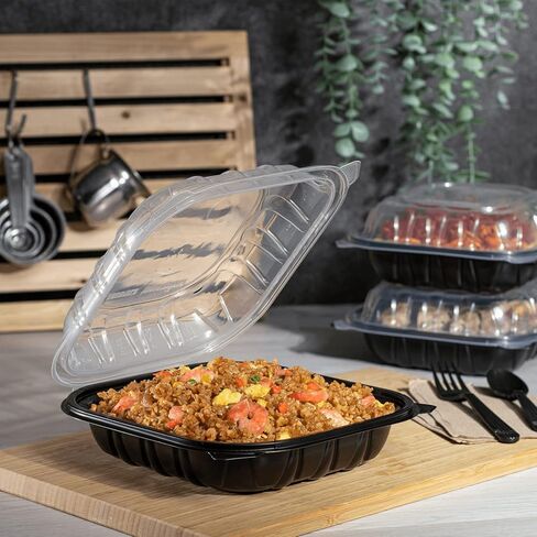 Karat Premium PP Container ، قم بإخراج حاويات الطعام - CASE (9 "x9" ، مقصورة واحدة) in Saudi Arabia