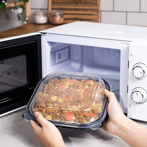 Karat Premium PP Container ، قم بإخراج حاويات الطعام - CASE (9 "x9" ، مقصورة واحدة) in Saudi Arabia