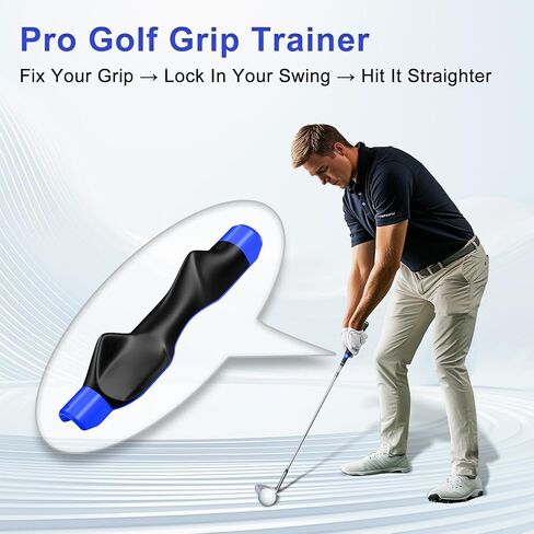 Golf Grip Trainer, Grip Trainer for Golf Clubs - Right Hand Golf Training Aid with Ergonomic Design, Corrects Golf Grip Posture and Improves Swing Accuracy in Kuwait