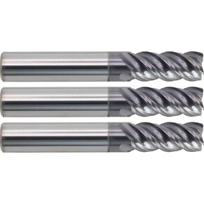 CME 3 PCS عالي الكفاءة مصانع كربيد micrograin الطاحونة للفولاذ المقاوم للصدأ ، والأنف مربع ، tialn المطلية ، 1/4 "قطر الطاحونة ، 3/4" طول القطع ، 2 1/2 "الطول الكلي ، 4 الفلوت ، المركز ، المركز in Kuwait