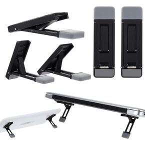 لوحة المفاتيح المحمولة للمكتب ، 2pcs mini قابلة للطي يقف ثلاثة زاوية الإمالة قابلة للتعديل لائحة الحاسوب غير المرئية أقدام لوحة مفاتيح لمعظم لوحات المفاتيح (الفضة) in Kuwait