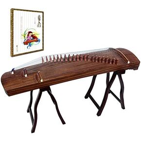 OrientalMusicSanctuary Professional ALL-Paulownia Travel Guzheng - Tang Dynasty Design - Travel Sized Guzheng - Comes with COMPREHENSIVE TUTORIAL BOOK w/Etudes in Kuwait