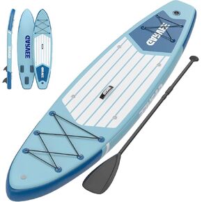 Inflatable Stand Up Paddle Board, 10'6"/11' Paddle Boards with Premium Accessories, Non-Slip EVA Deck, Ultra-Light Carry Bag Pump, SUP for Youth & Adults of All Skill Levels(10.6ft, Peacock Blue) in Kuwait