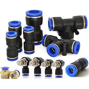 Pipe Connector Tube Air Quick Fittings Water Push In Hose Plastic 4-12mmPV PE PU PY Connectors 1Pcs(PE,OD 8mm) in Saudi Arabia