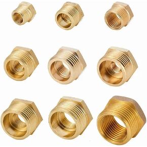 Brass Adapter Fitting Hexagon Bush Bushing Male To Female Connector 1/8" 1/4" 3/8" 1/2" 3/4" 1" 1Pcs(1l4F to 1inchM) in Saudi Arabia