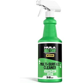 Hula Interior Boat Flooring Multi Surface Cleaner Spray | Interior Boat Cleaner, Degreaser, and Protectant for EVA Foam Boat Decking, Marine Carpet, Vinyl and Upholstery | Made in USA (32oz) in Saudi Arabia