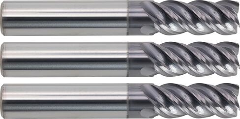 CME 3 PCS عالي الكفاءة مصانع كربيد micrograin الطاحونة للفولاذ المقاوم للصدأ ، والأنف مربع ، tialn المطلية ، 1/4 "قطر الطاحونة ، 3/4" طول القطع ، 2 1/2 "الطول الكلي ، 4 الفلوت ، المركز ، المركز in Kuwait