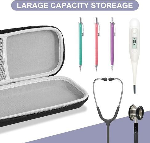 Stethoscope Case Compatible with 3M Littmann Classic III,Cardiology IV Diagnostic,Lightweight II S.E,(Case Only)-Black in Saudi Arabia