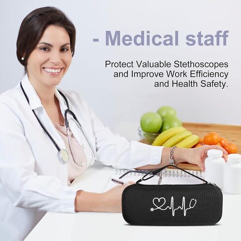 Stethoscope Case Compatible with 3M Littmann Classic III,Cardiology IV Diagnostic,Lightweight II S.E,(Case Only)-Black in Saudi Arabia