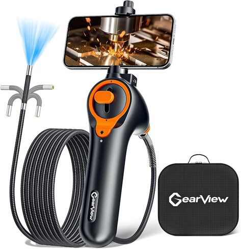 210 درجة مفصلية كاميرا Borescope - فحص الكاميرا 6 ، منظار ، منظار مع مسبار مقاوم للماء 6.2 مم IP67 ، 3x Zoom ثنائي الاتجاه مع كابلات مرنة in Saudi Arabia