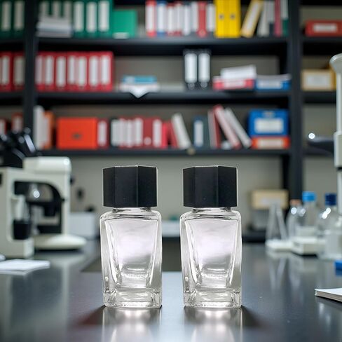 2 PCS 20mL الجرار الزجاجية الصافية حاويات قوارير الحبر القابلة لإعادة التعبئة مع أغطية بلاستيكية أسود ABS لسائل الحبر ، وجرار زجاجات المختبر in Saudi Arabia