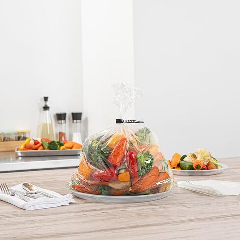 أكياس فرن من Restaurantionware-Fresh 17 × 14 بوصة ، 5 عدد ، مع أكياس الطهي العلاقات-لا تحتوي على BPA ، حقيبة متاح ، واضحة ، وذات صياغة للبلاستيك ، ومناسبة للدجاج واللحوم والدواجن والخضروات in Saudi Arabia
