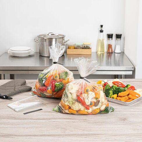 أكياس فرن من Restaurantionware-Fresh 17 × 14 بوصة ، 5 عدد ، مع أكياس الطهي العلاقات-لا تحتوي على BPA ، حقيبة متاح ، واضحة ، وذات صياغة للبلاستيك ، ومناسبة للدجاج واللحوم والدواجن والخضروات in Saudi Arabia