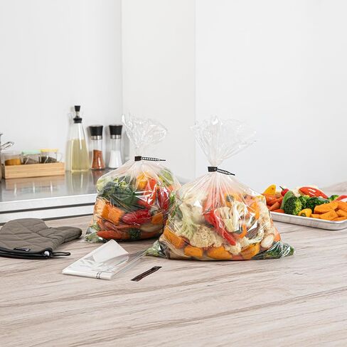أكياس فرن من Restaurantionware-Fresh 17 × 14 بوصة ، 5 عدد ، مع أكياس الطهي العلاقات-لا تحتوي على BPA ، حقيبة متاح ، واضحة ، وذات صياغة للبلاستيك ، ومناسبة للدجاج واللحوم والدواجن والخضروات in Saudi Arabia
