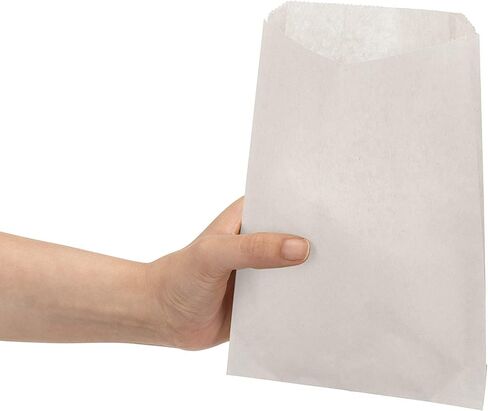 أكياس طراز شطيرة الورق الأبيض (200) 6 "× 1" × 8 "أكياس شحوم شمعة جافة in Saudi Arabia