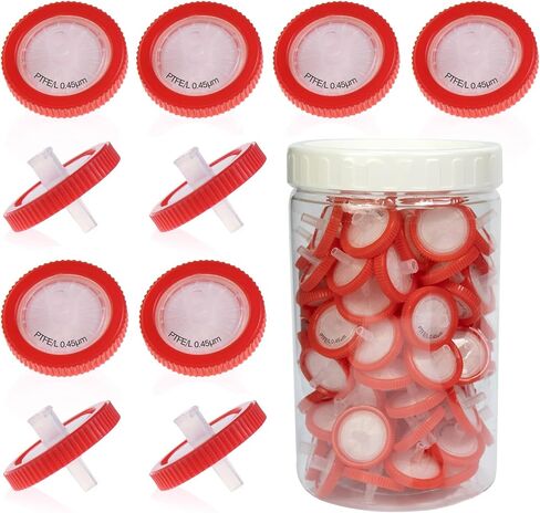 مرشحات المحقنة ماء PTFE 25 مم 0.22 UM غير معقمة 100/PK in Saudi Arabia