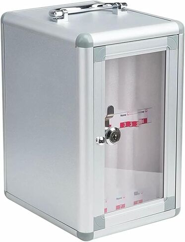 Aluminum Alloy Cell Phone Storage Box, Wall Mounted Numbered Mobile Phone Cabinet Organizer Box with Handle, for School Factory Examination~/ in Kuwait