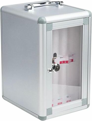 Aluminum Alloy Cell Phone Storage Box, Wall Mounted Numbered Mobile Phone Cabinet Organizer Box with Handle, for School Factory Examination~/ in Kuwait