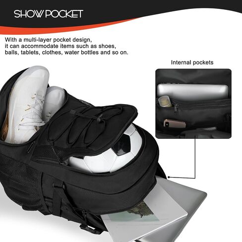 Goloni Soccer Backpack,Soccer Bag with Ball Compartment & Shoe Compartment,Sport Equipment Bags Fit Basketball Volleyball in Saudi Arabia