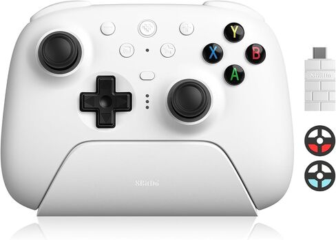 8bitdo Ultimate 2 وحدة تحكم لاسلكية مع عصا التحكم TMR لنظام التشغيل Windows & Android ، وحدات التحكم في الألعاب مع تأثير قاعة القاعة/مشغلات اللمس ، RGB Fire Ring ، Tech Wireless Tech ، شحن 8 درجات ، شحن ، أخضر in Kuwait