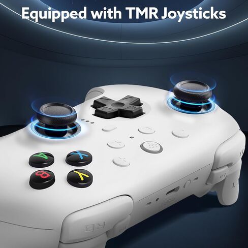8bitdo Ultimate 2 وحدة تحكم لاسلكية مع عصا التحكم TMR لنظام التشغيل Windows & Android ، وحدات التحكم في الألعاب مع تأثير قاعة القاعة/مشغلات اللمس ، RGB Fire Ring ، Tech Wireless Tech ، شحن 8 درجات ، شحن ، أخضر in Kuwait
