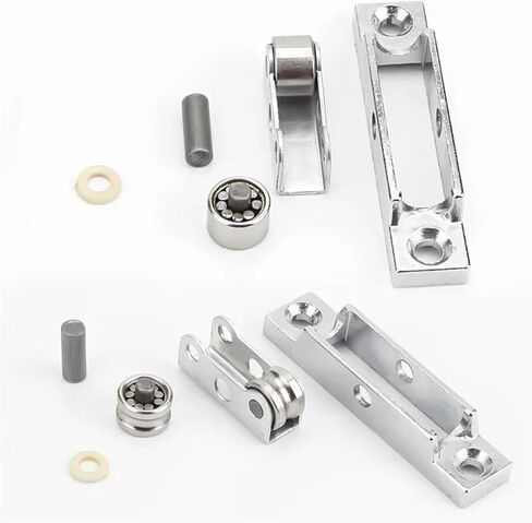 4pcs 77/88 نوع النافذة دفع النافذة سبيكة الزنك مزدوجة العجلة تعديل العجلة لزاوية زاوية خزانة نافذة الباب المنزلق (88 عجلة مقعرة) in Saudi Arabia