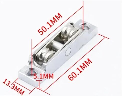 4pcs 77/88 نوع النافذة دفع النافذة سبيكة الزنك مزدوجة العجلة تعديل العجلة لزاوية زاوية خزانة نافذة الباب المنزلق (88 عجلة مقعرة) in Saudi Arabia