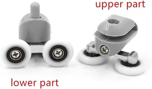 Zinc Alloy Double Shower Door Roller Wheel Runner/Pulleys(4 Lower,25mm) in Saudi Arabia