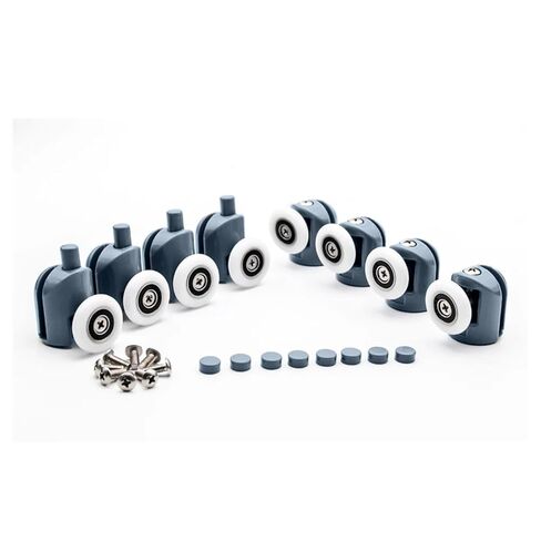 8pcs بكرات باب دش ، العدائين/العجلات/البكرات/أدلة 23 مم/25 ملم قطرها ، أجزاء استبدال الحمام DIY (23 ملم) in Kuwait