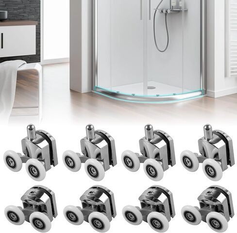 8Pcs 23mm Aluminum Alloy Top Shower Door Rollers Pulley Bathroom Sliding Glass Door Wheels Sliding Door Wheels Rollers Bathroom(16pcs) in Saudi Arabia