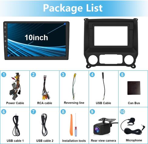 [4+64G] Vratzn Qualcomm Android 13 Car Radio Stereo for Chevy Silverado GMC Sierra 2014-2018 Built-in Bluetooth 5.0 with Backup Camera in Saudi Arabia