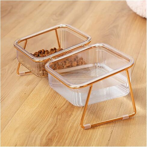 VSULZVNU Elevated Dog Feeder Elevated Cat Bowls Stand, Non-Slip Pet Bowls Cats Food Water Bowl Double Dog Feeding Dogs Feeder Protection in Saudi Arabia