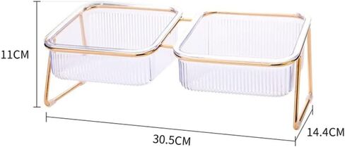 VSULZVNU Elevated Dog Feeder Elevated Cat Bowls Stand, Non-Slip Pet Bowls Cats Food Water Bowl Double Dog Feeding Dogs Feeder Protection in Saudi Arabia