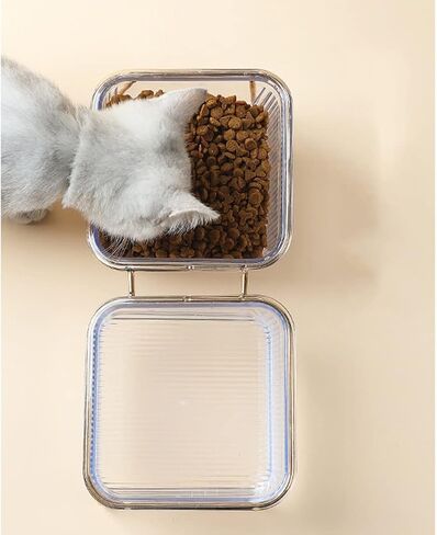 VSULZVNU Elevated Dog Feeder Elevated Cat Bowls Stand, Non-Slip Pet Bowls Cats Food Water Bowl Double Dog Feeding Dogs Feeder Protection in Saudi Arabia